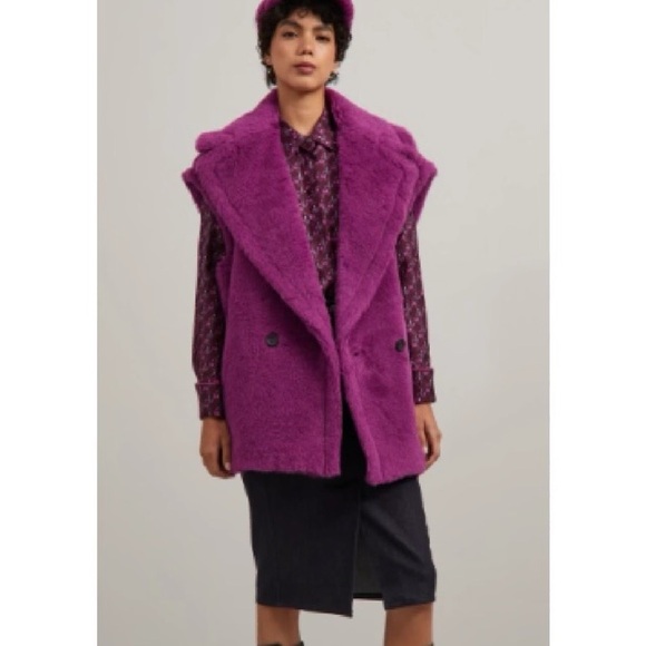 🚩steal authentic MaxMara Purple Textured Fabric - Picture 9 of 9